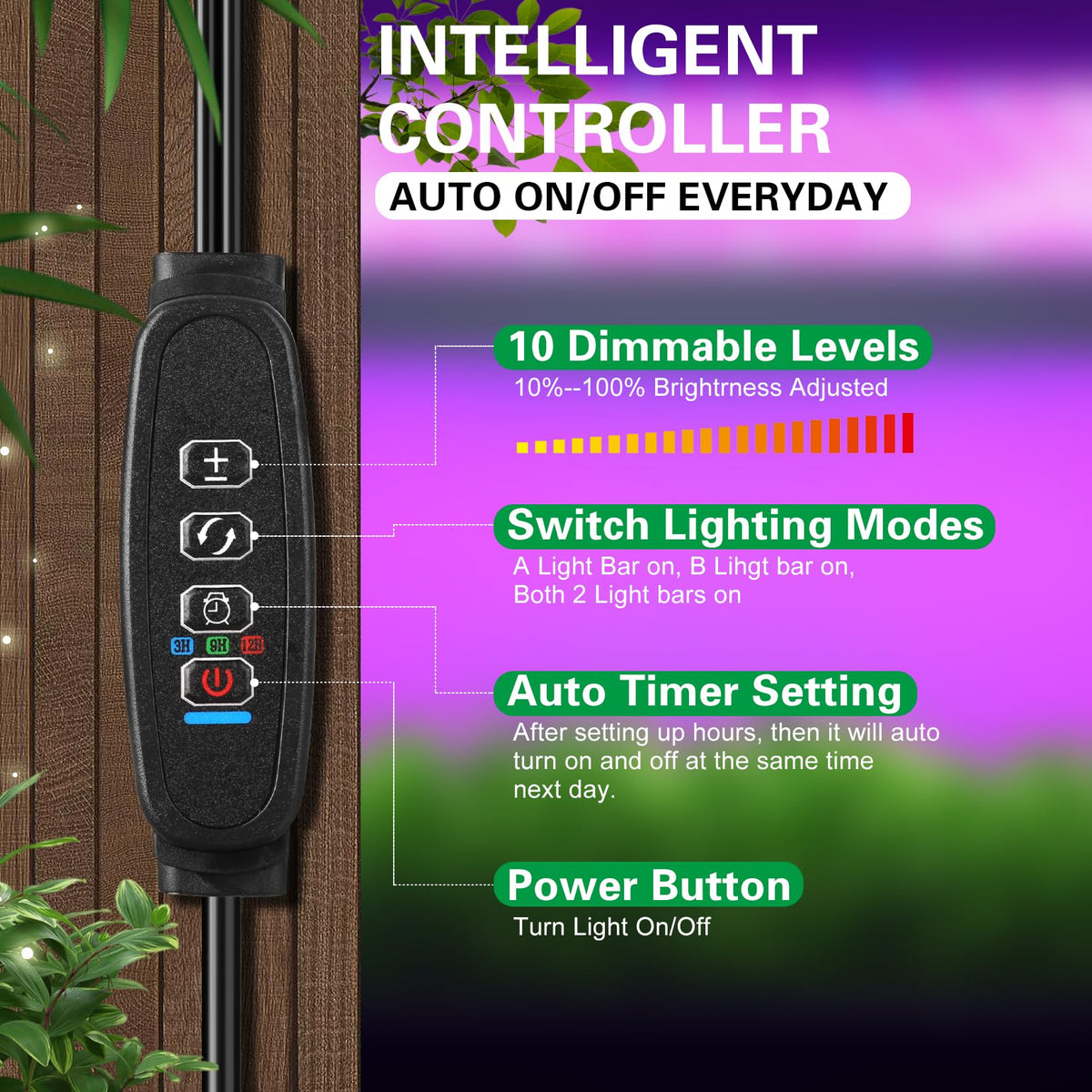 LYGZM Grow Lights USB controller for dimming and scheduling