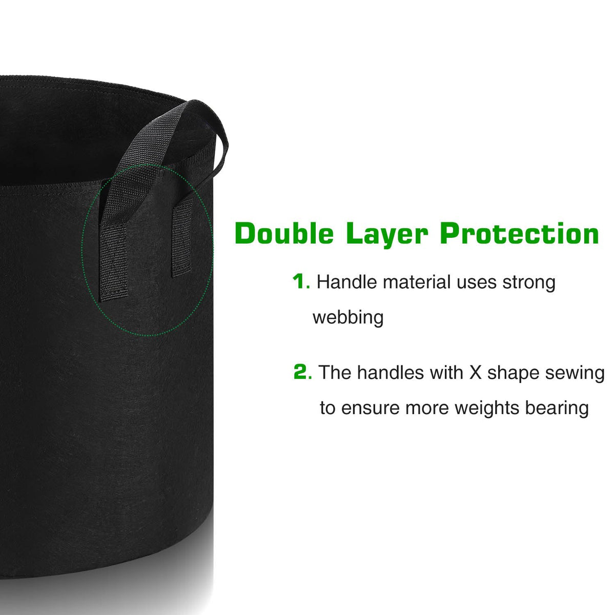 Lyincat drainage holes promote rapid moisture exchange and root airflow.