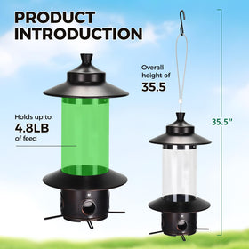 LYKENTOR outdoor-friendly waste-proof feeder helps keep feeding area tidy.