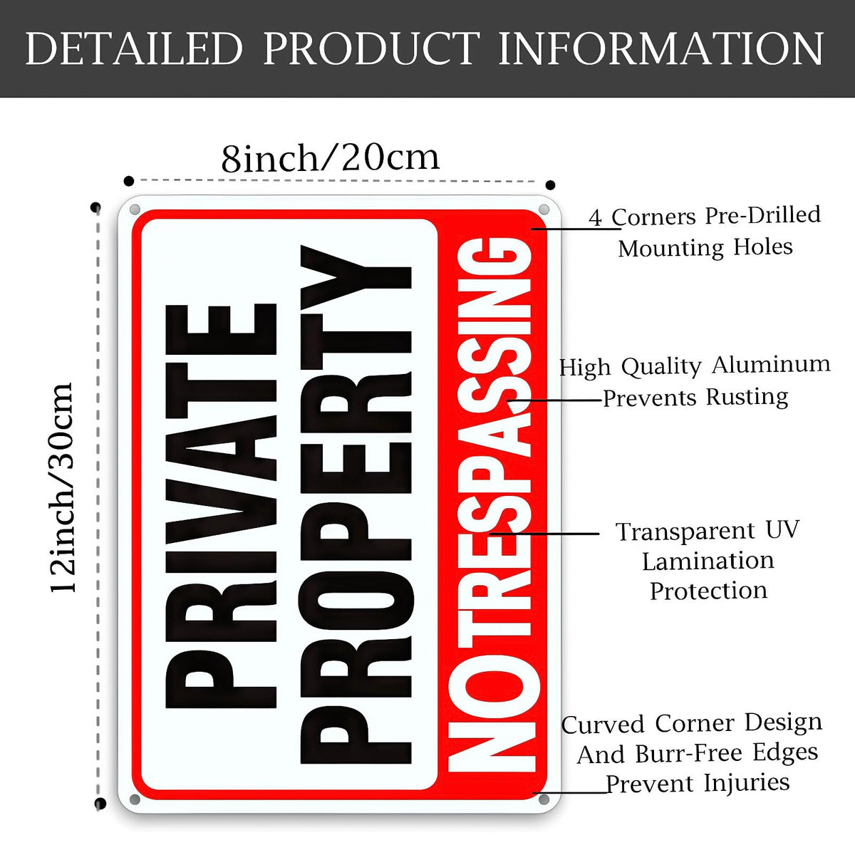Lykjdnz outdoor weatherproof aluminum sign designed to endure rain and sun