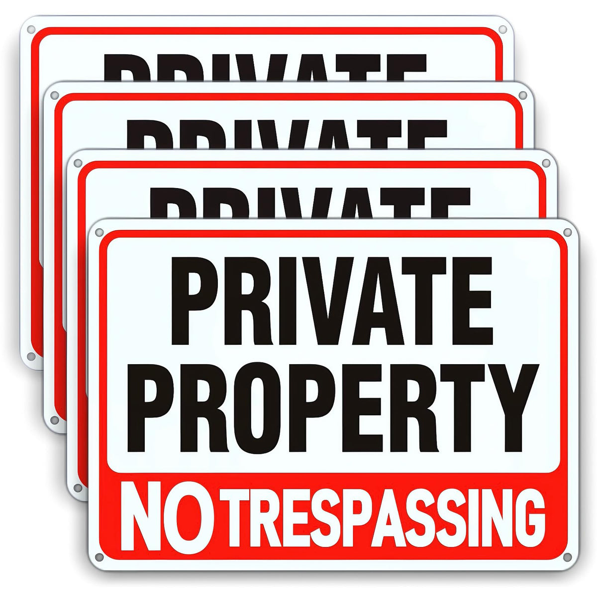Lykjdnz private property No Trespassing sign in rust-free aluminum for outdoor use