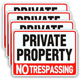 Lykjdnz private property No Trespassing sign in rust-free aluminum for outdoor use