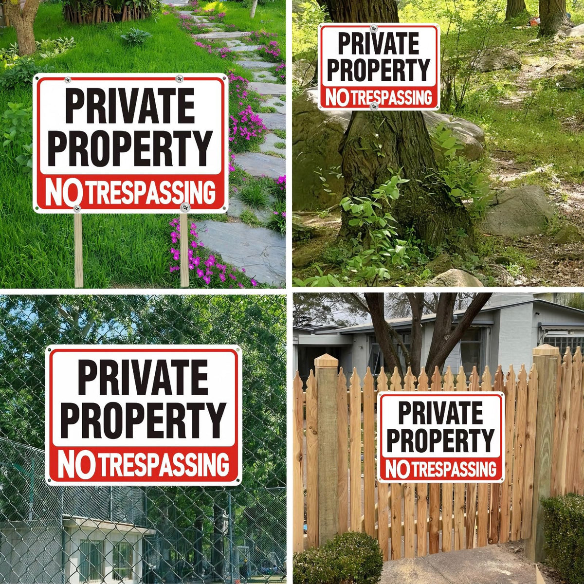 Lykjdnz private property sign for yards and driveways clearly marking boundaries