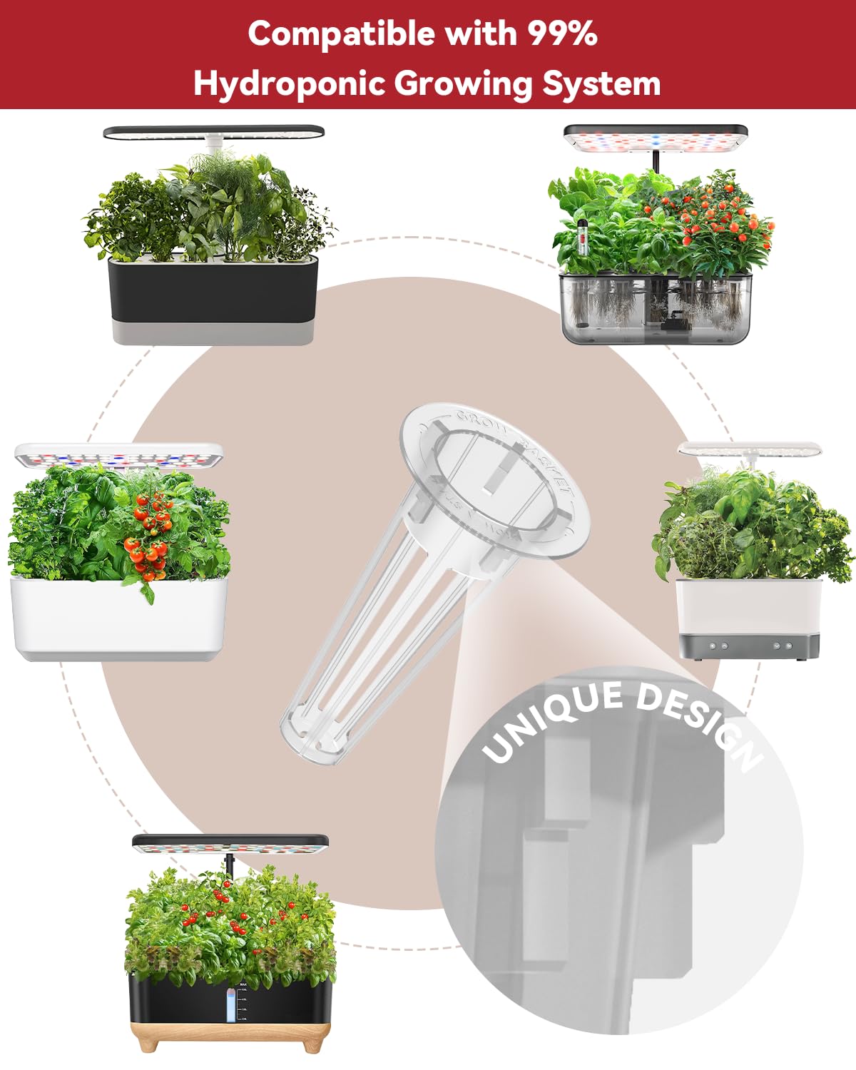 LYKOCLEAN grow baskets provide sturdy, reusable homes for hydroponic plants and easy cleanup.