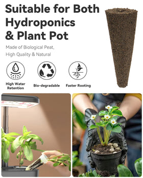 LYKOCLEAN domes with clear visibility protect seedlings while maintaining humidity.