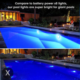 LyLmLe 800 lumen brightness illuminates pool edges and deeper areas clearly.