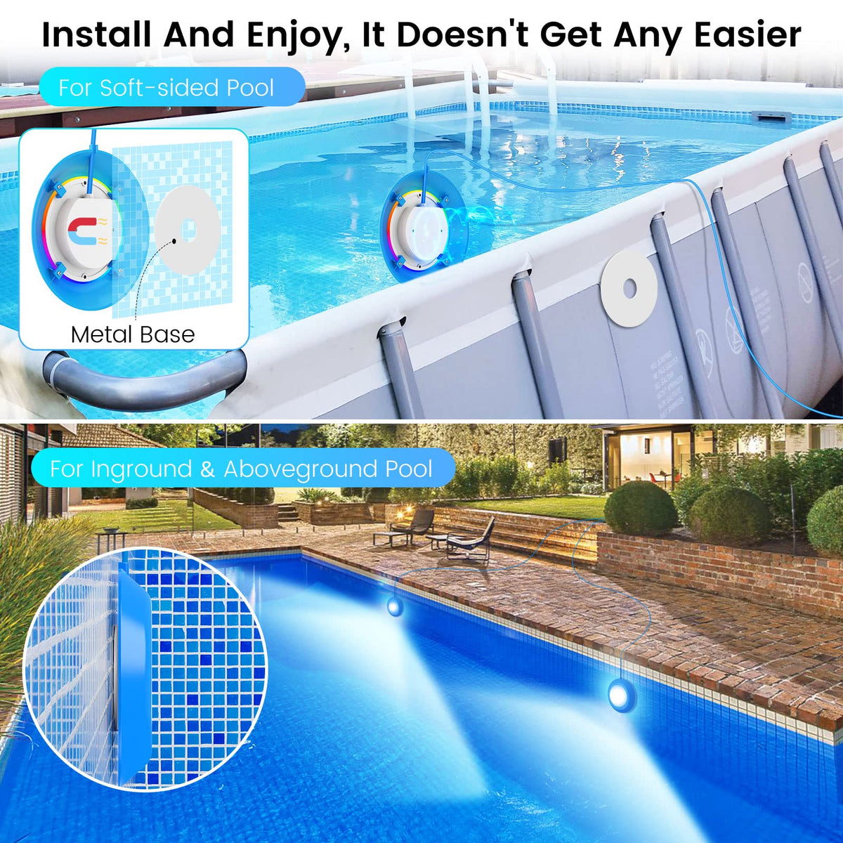 LyLmLe pool light app control interface for easy smartphone operation.