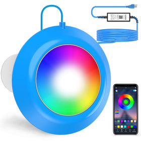 LyLmLe LED pool light shows vibrant RGB color spectrum for ambient nightlife.