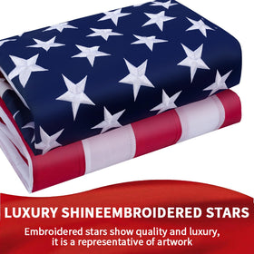 LYNSHION flag with brass grommets enables easy mounting and long-lasting performance.
