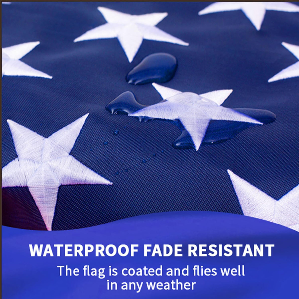 LYNSHION flag with sewn stripes ensuring a stable, neat appearance for year-round use.