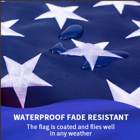 LYNSHION flag with sewn stripes ensuring a stable, neat appearance for year-round use.