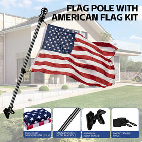 LYNSHION rotating rings with ball bearings enable smooth flag motion.