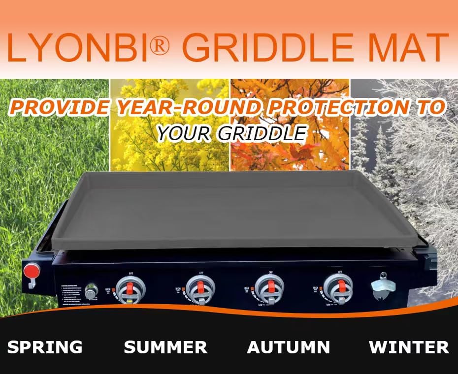 Lyonbi 36in griddle mat and cover fits multiple Blackstone models securely