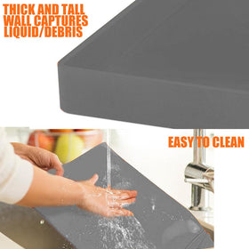 Lyonbi easy-clean textured surface resists dust and simplifies after-cook cleanup