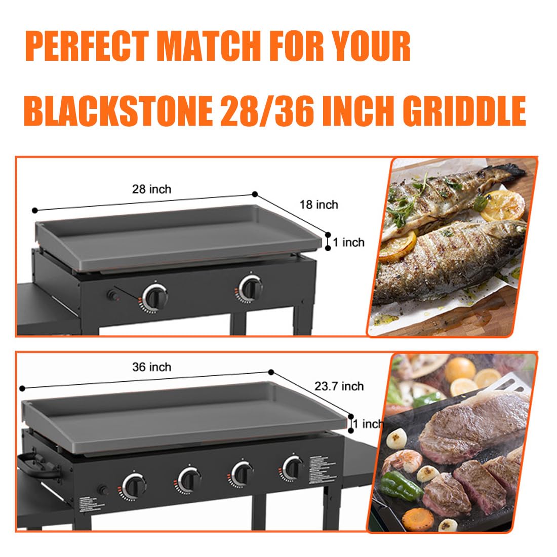 Lyonbi non-slip bottom griddle mat keeps Blackstone stable during cooking