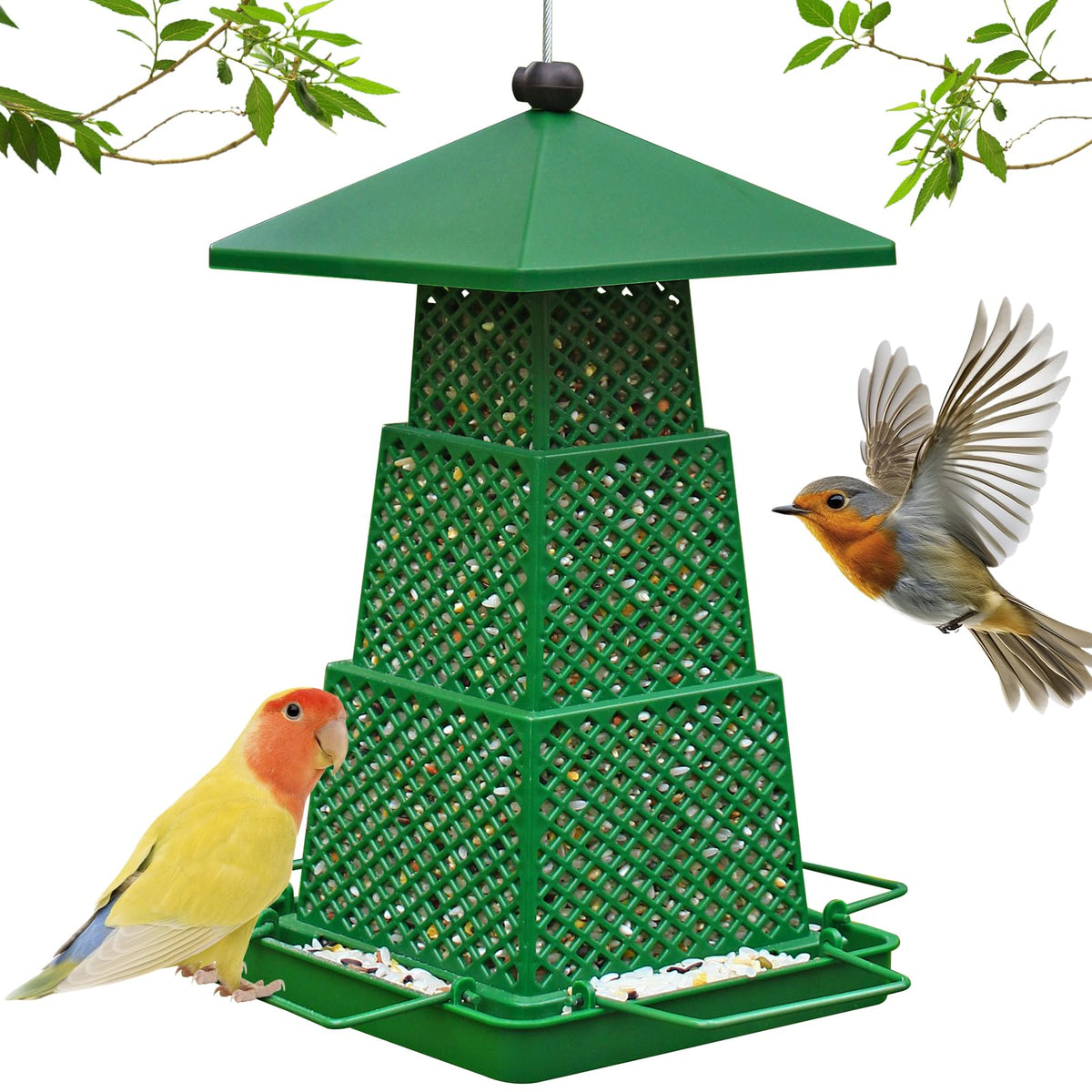 LYQYXHS bird feeder collapsible hanging design for easy storage and quick refills