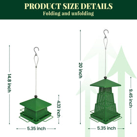 LYQYXHS squirrel-proof bird feeder outdoors protects seed from pests