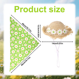 Lyreh goose bandana with daisy print adds rustic flair to garden statue