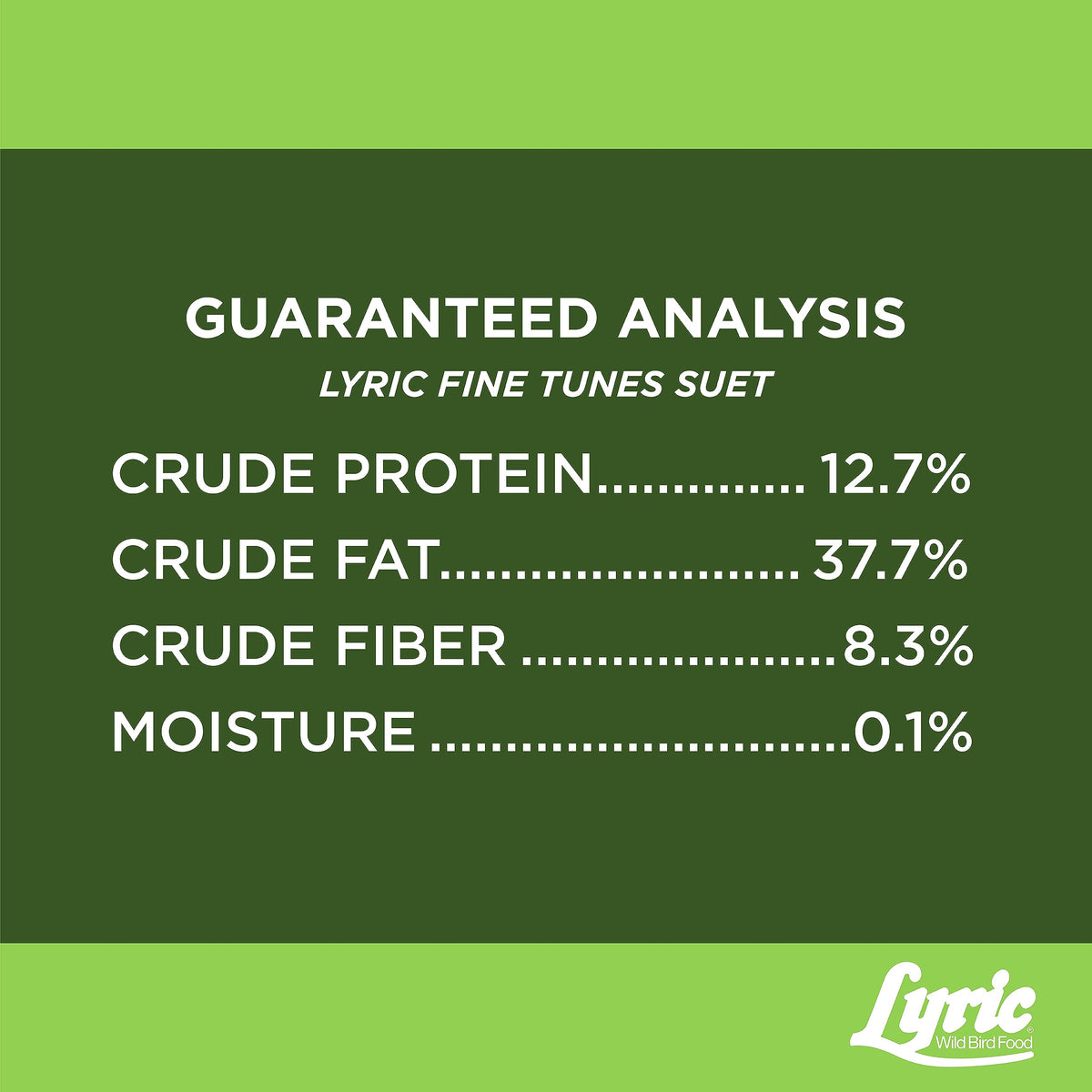Lyric beef suet with peanut and nut pieces provides birds a hearty meal.