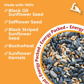 Lyric black oil sunflower seed nutrient-dense for winter foraging and spring nesting