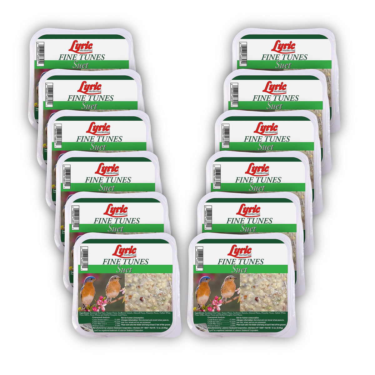 Lyric sealed easy-open packaging keeps suet cake fresh and mess-free.
