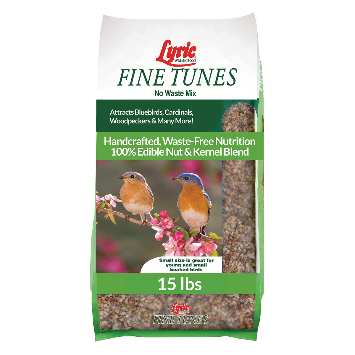 Lyric Fine Tunes 15 lb bag attracting bluebirds to your feeder.