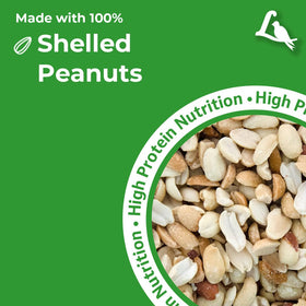 Lyric Peanut Pieces in year-round use for busy outdoor birds at feeders