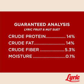 Lyric suet cake with easy-open seal for mess-free filling.