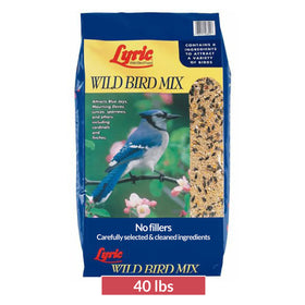 Lyric Wild Bird Mix front view, premium seed blend for backyard feeders.