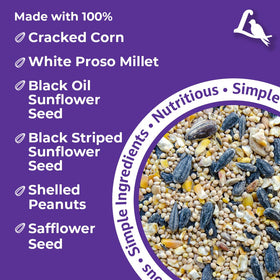 Lyric Wild Bird Mix safflower seeds drawing cardinals and finches