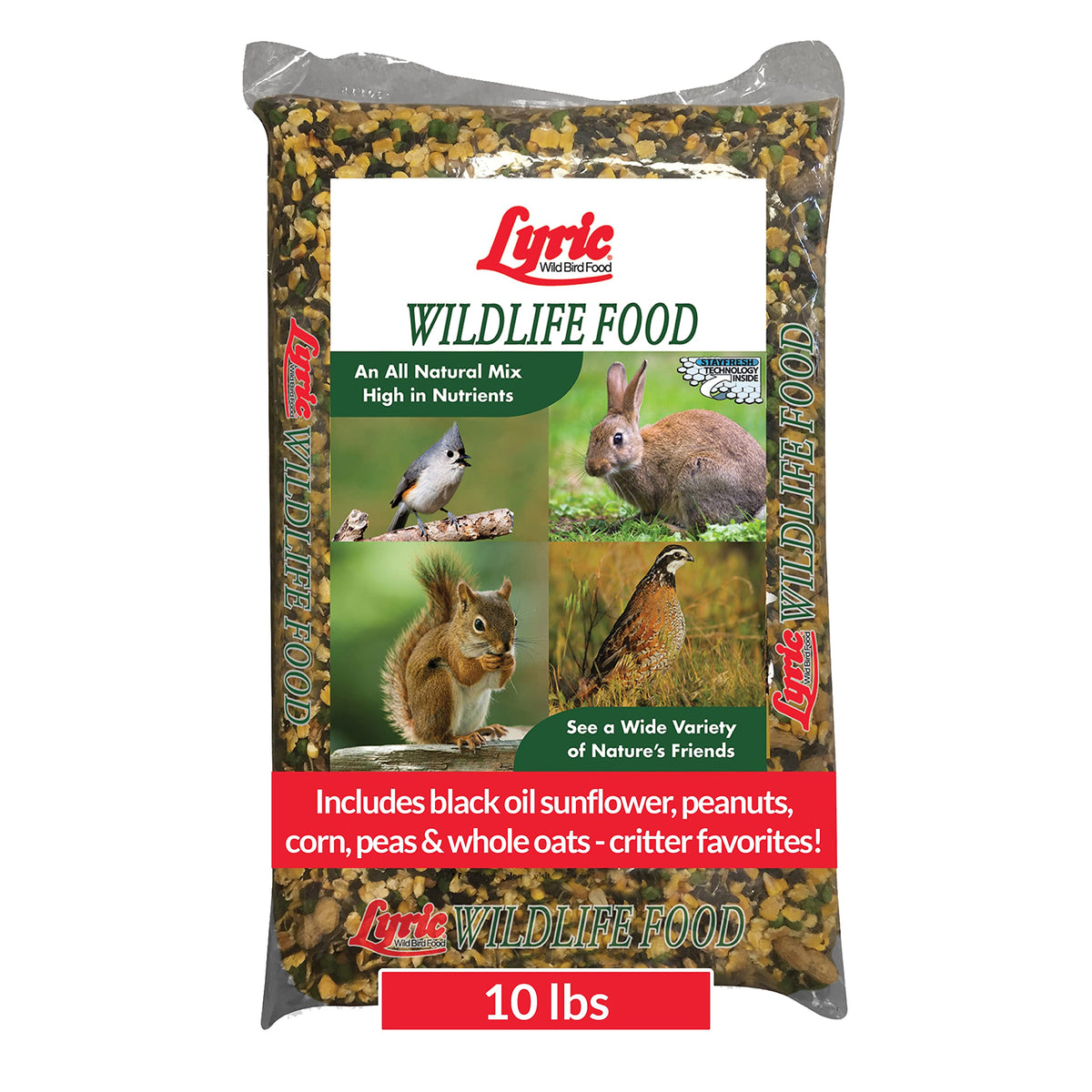 Lyric Wildlife Food deer feeding scene attracts deer to backyard feeder