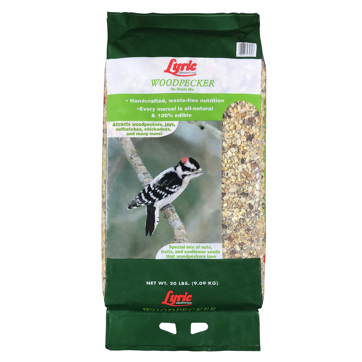 Lyric Woodpecker Mix at an outdoor feeder attracts diverse woodpeckers and songbirds