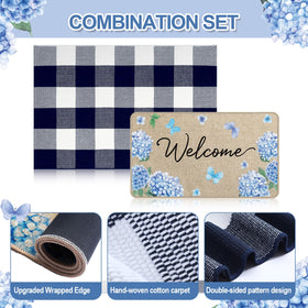 Lyrow hydrangea pattern close-up showing durable fabric texture