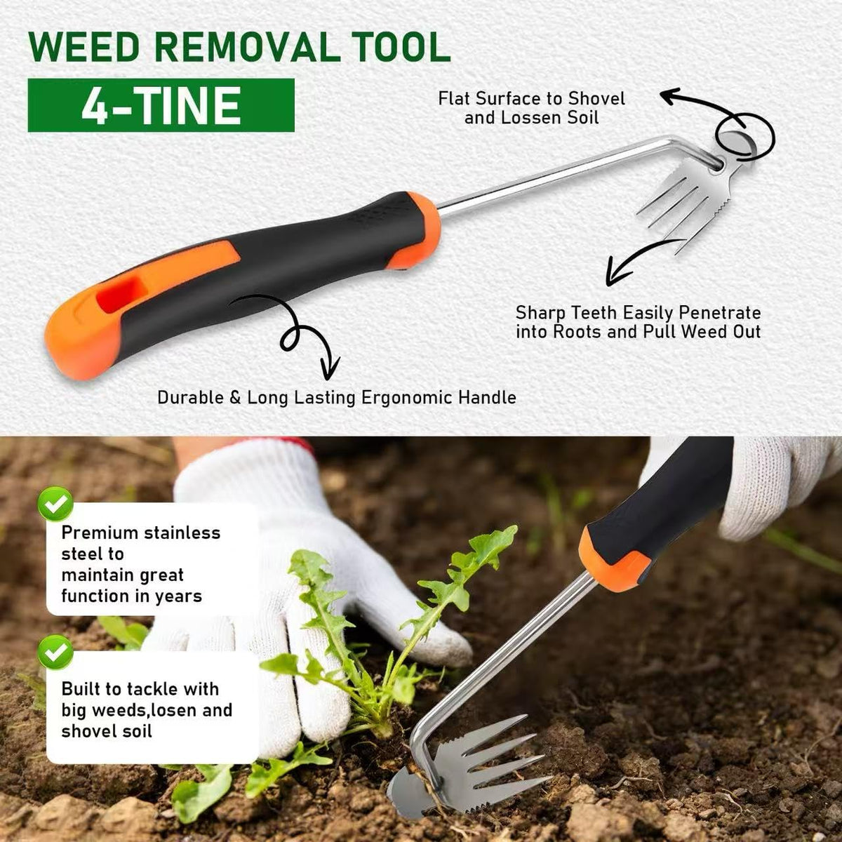 LYROYREG versatile tool suitable for yards and vegetable garden tasks.
