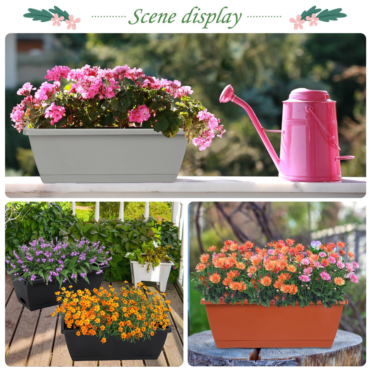 Lysjtsr 12-pack planters with base trays for extra protection and organization.
