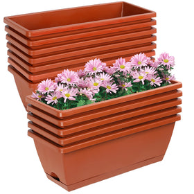 Lysjtsr 12-pack rectangle planter box set for versatile indoor and outdoor gardening.