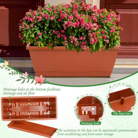 Lysjtsr outdoor indoor plastic planters ideal for roses, tulips, and herbs.