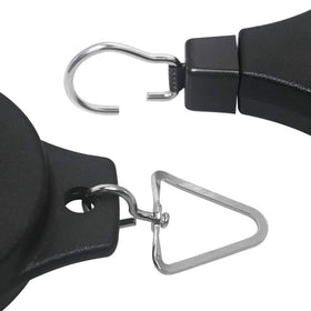 Lythor durable steel-plastic hanger supports baskets and feeders securely.