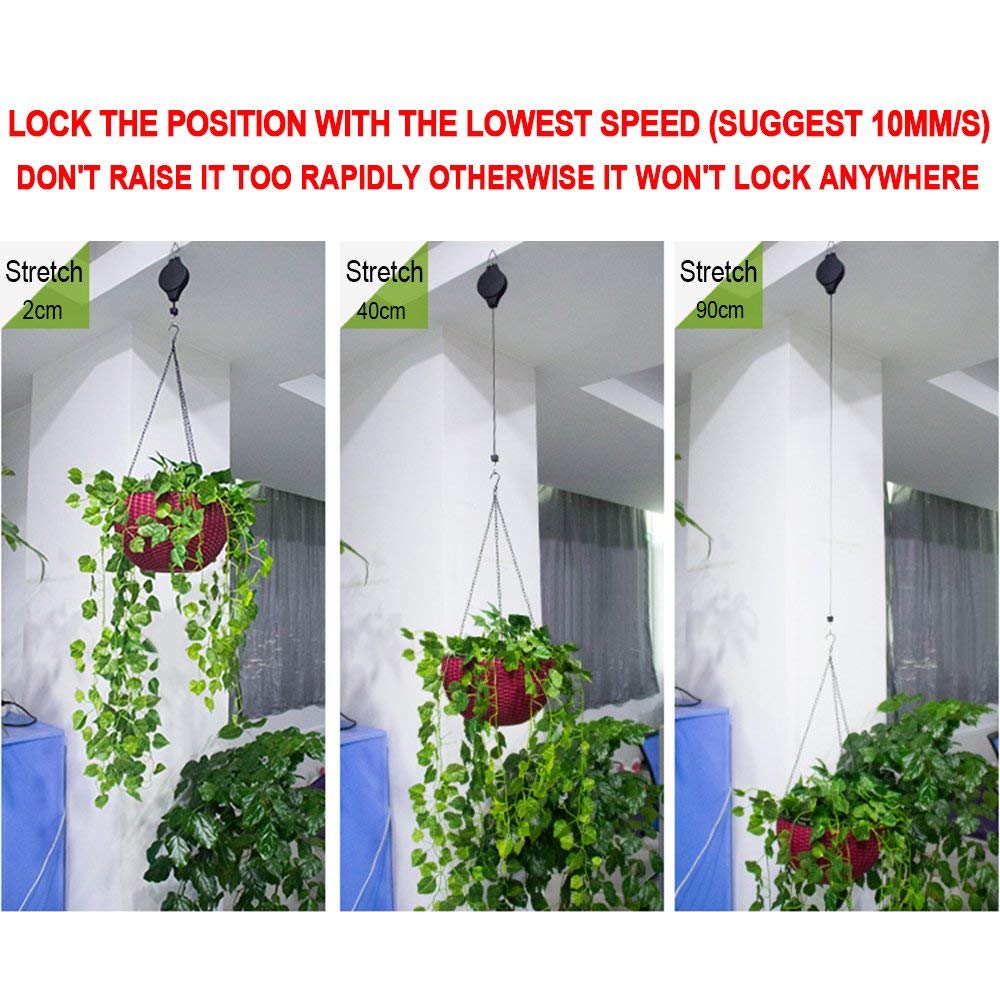 Lythor watering without ladder is possible with height-adjustable pulley.