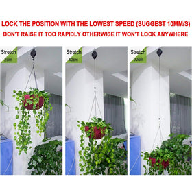Lythor watering without ladder is possible with height-adjustable pulley.