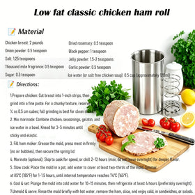 LYW cold cuts and meatloaf mold for professional-looking portions.