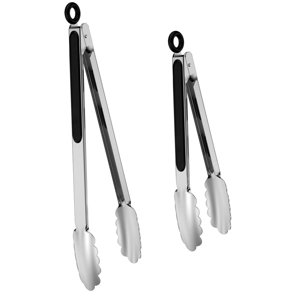 Lyxa SR heat-resistant tongs 9-inch with locking for grilling