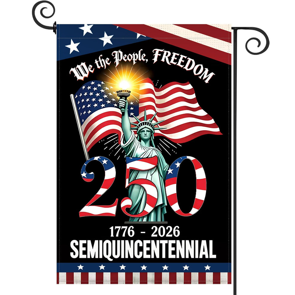 LZOUOWO 250-years America flag front view, ideal for porch display