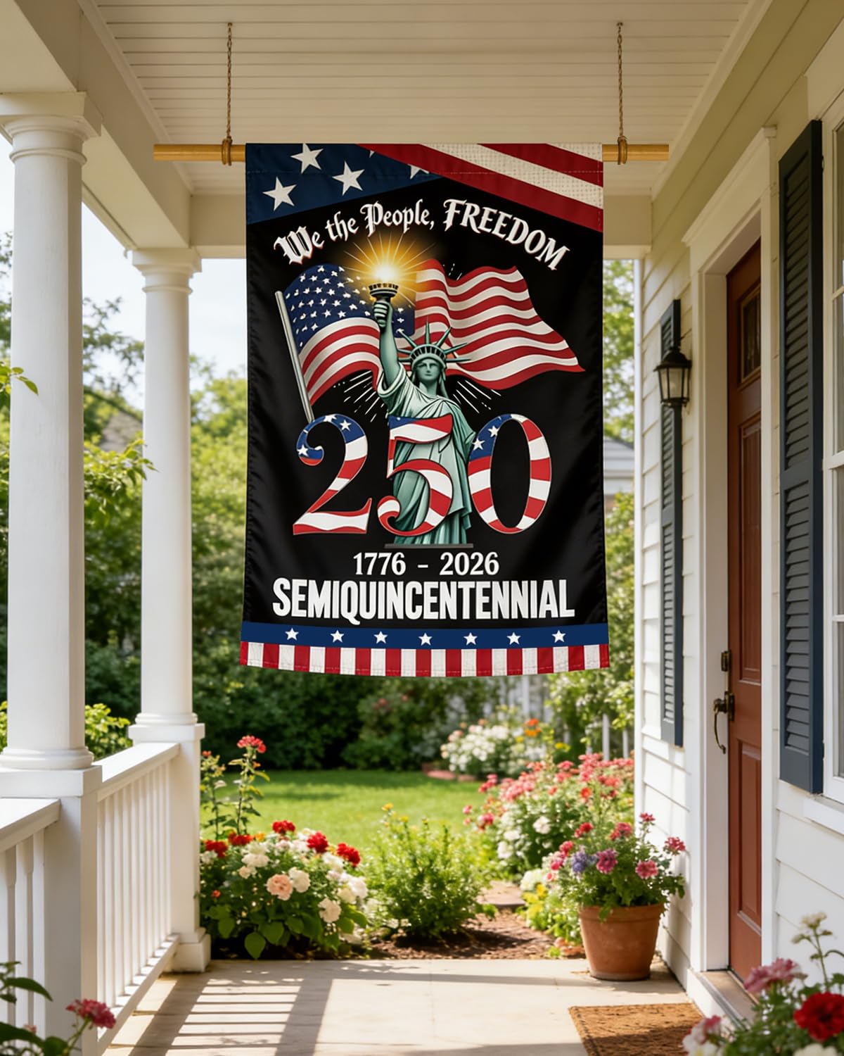 LZOUOWO Patriotic garden decor for porches, yards, and entryways