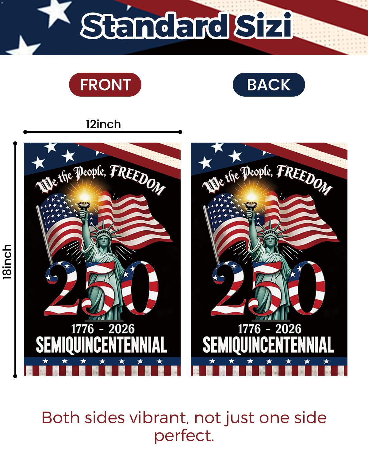 LZOUOWO Statue of Liberty design flag, patriotic outdoor accent