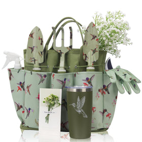 LZPTYYSN garden tool set with hummingbird box keeps tools organized