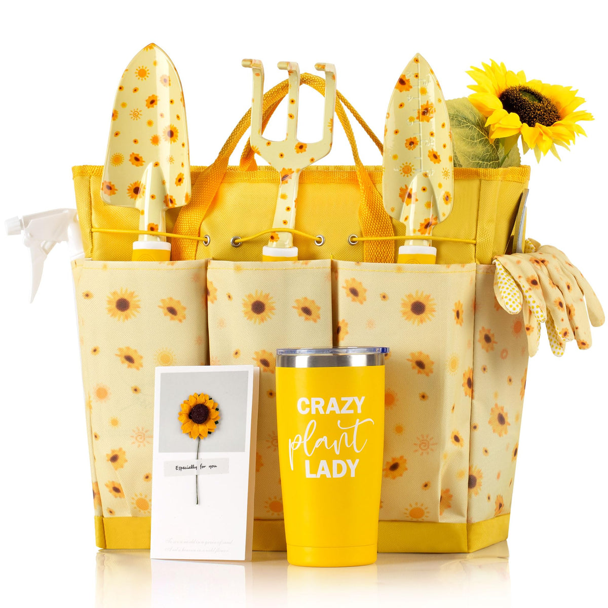 LZPTYYSN sunflower garden tool set tote for organized storage and transport