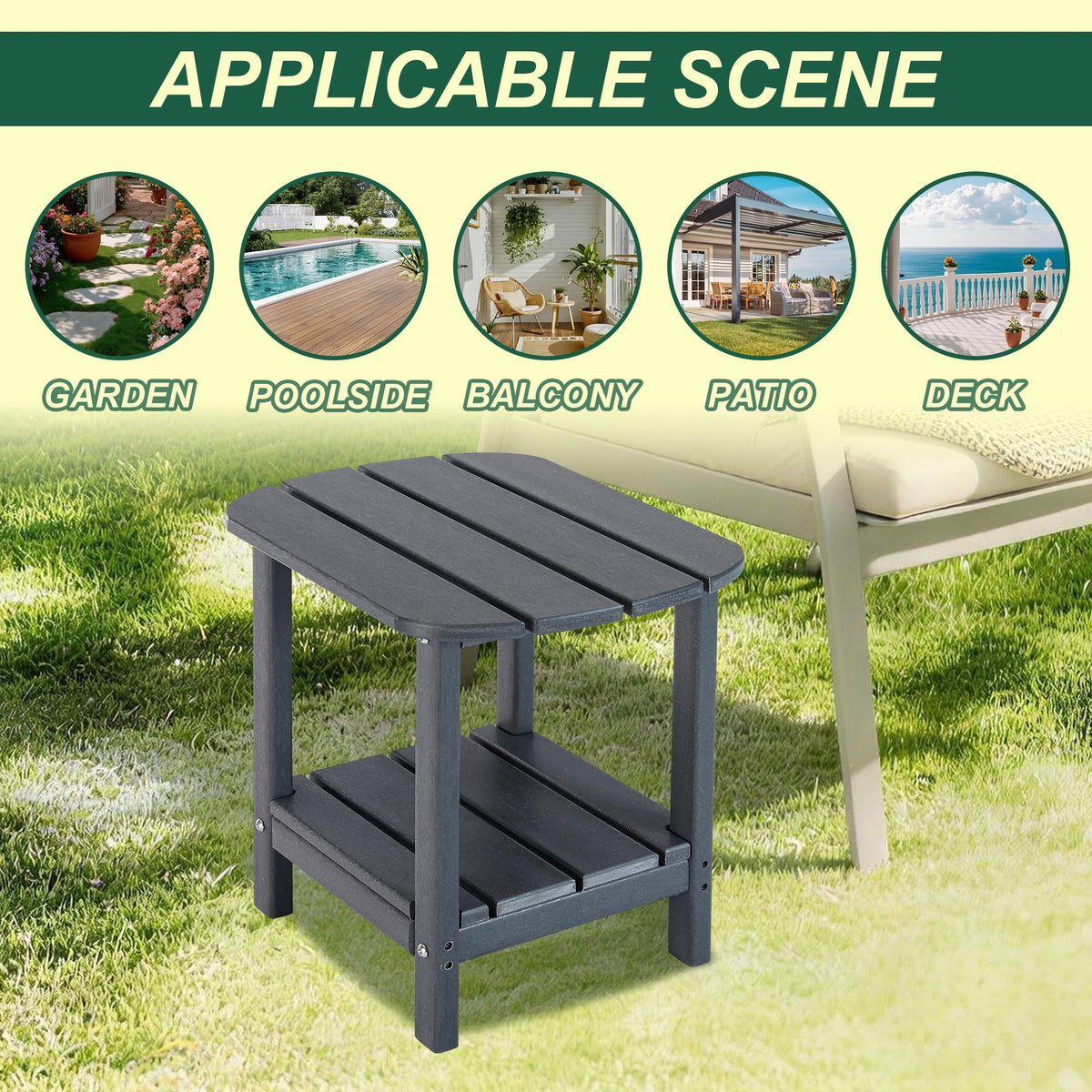 LZRS grey color complements any patio decor and setup
