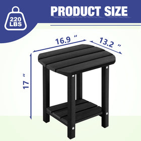 LZRS outdoor end table with sturdy HDPE and weather resistance