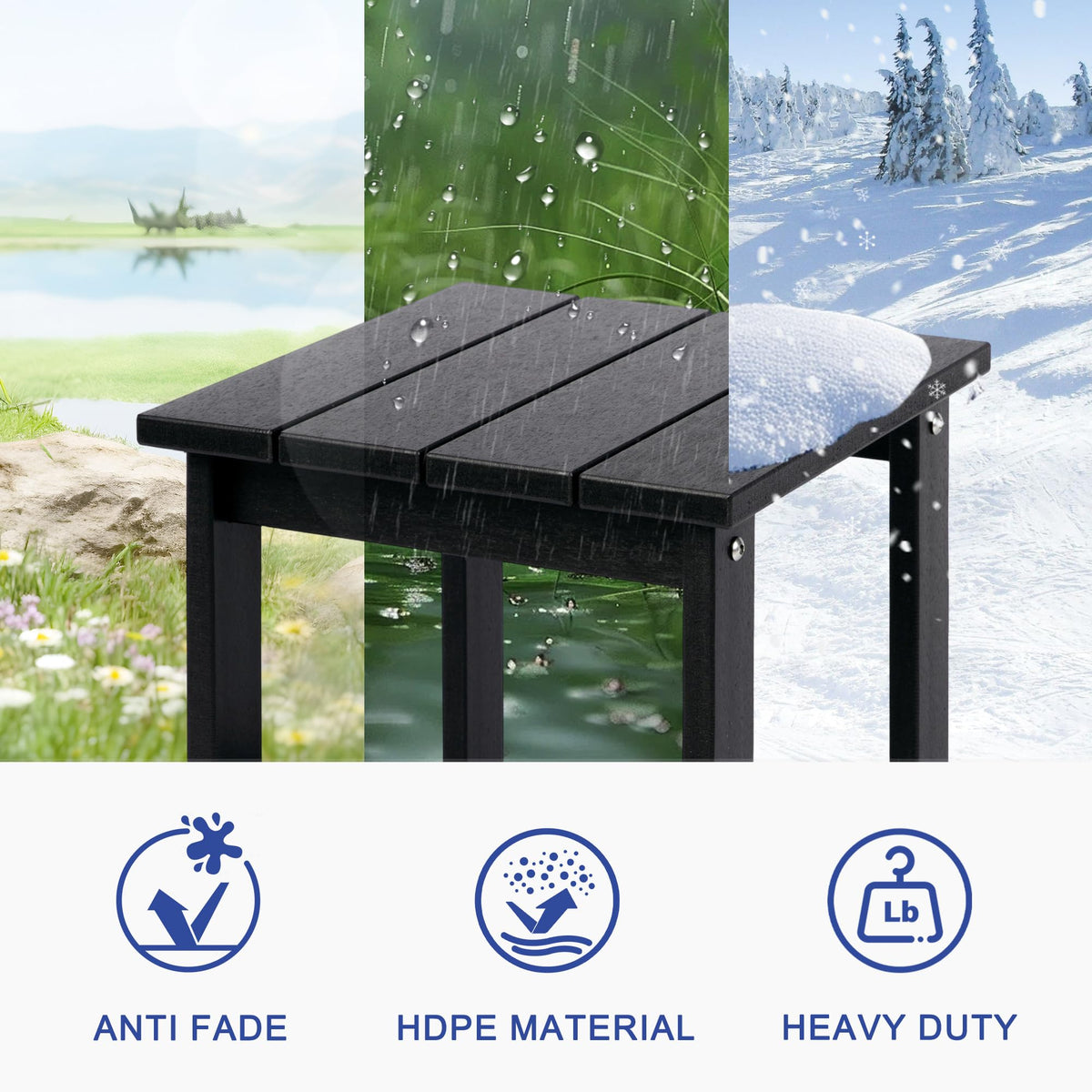 LZRS weatherproof surface resists warping, ideal for decks and poolside setups
